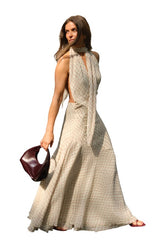 Halterneck Chiffon Asymmetric Dress — packshot