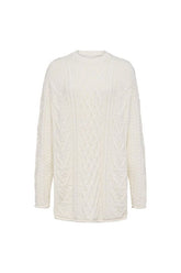 Heritage Cable Sweater | Pearl — packshot
