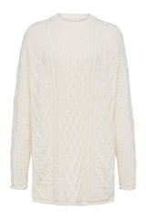 Heritage Cable Sweater | Pearl — packshot