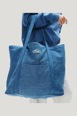 Denim Patch Tote - Vintage — model side