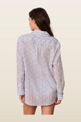 Hudley Unisex Shirt - DENIM SKY — model back