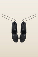 Issa Sandal Black Leather — model back