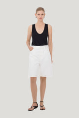 ISU LDS Denim Shorts — model front