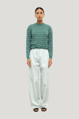 James Stripe Classic Crew — model front