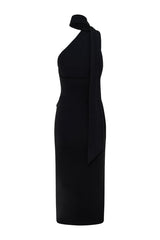 Jemma One Shoulder Tie Midi Dress — packshot