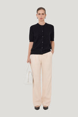 JODI Short sleeve cashmere cardigan — model front