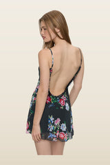 Josie Floral Mini Dress - Bouquet — model back