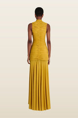 Kantika Dress - Gold — model back