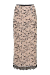 Kimberly Lace Pencil Midi Skirt - Nude Lace — packshot