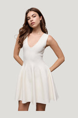 Knitted Mini Dress — model side