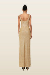Kroon Maxi Dress - Gold — model back