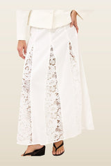 Lace Detail Maxi Skirt — model back