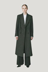 Léonard Herringbone Coat — model front