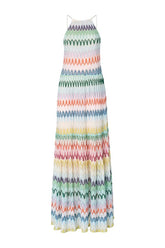 Long dress in zig zag lace — packshot
