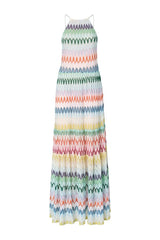 Long dress in zig zag lace — packshot
