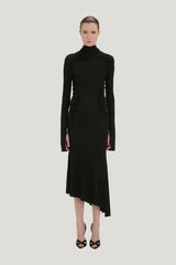 High Neck Midi Dress — model front