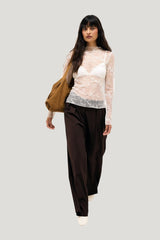 Long Sleeve Lace Top — model side