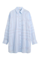 Long summer shirt sky/red — packshot