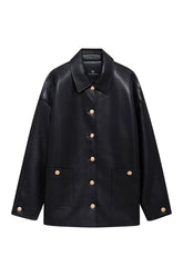 Luca Jacket - Black Recycled Leather — packshot