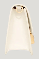 Luna In Cream Leather — model side