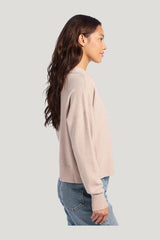 Luxe Knit Polo Sweater | Doe — model side