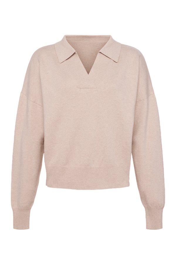 Luxe Knit Polo Sweater | Doe — packshot