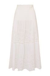 Mallow Cotton Bandana Eyelet Midi Skirt — packshot