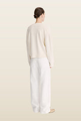 MALO Oversized henley sweater — model back