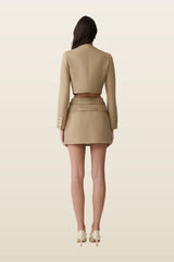 Marielle Button Up Cropped Jacket — model back