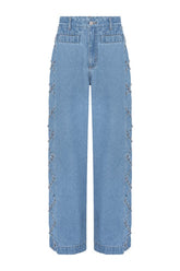 Marina Denim Embroidered Pants — packshot