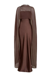 Martinne Chiffon Cape Maxi Dress — packshot