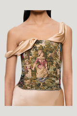 Meadow Tapestry Corset — model side