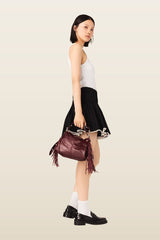 Miss M mini cracked leather bag — model back