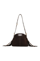 Suede leather mini Miss M bag — packshot
