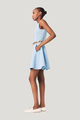 Skater dress with jewelled bows — model side