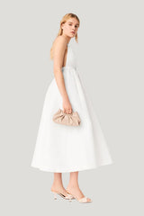 Jewelled taffeta maxi dress — model side
