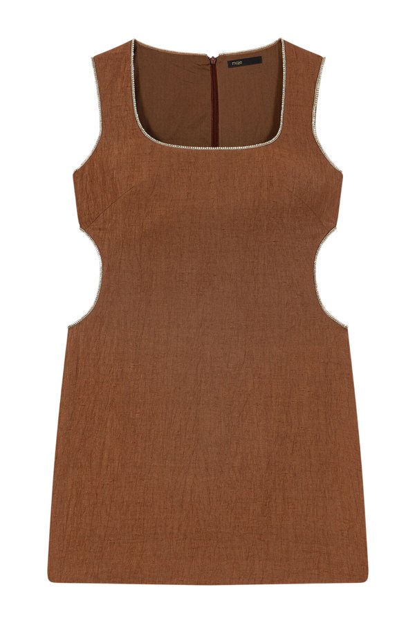 Short linen-blend dress — packshot