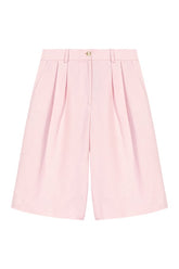 Pleated linen blend Bermuda shorts — packshot