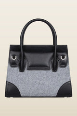 Micro Daphne In Grey Wool — model back