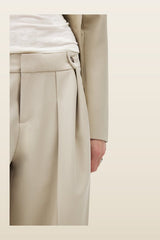 Mid Waist Suit Pants — model back