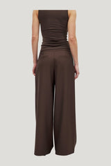 Mid Waist Suit Pants — model front