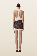Mollie Mini Dress With Crochet Overlay — model back