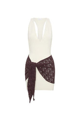 Mollie Mini Dress With Crochet Overlay — packshot