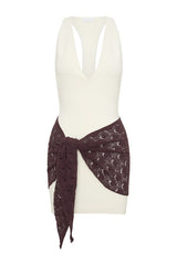 Mollie Mini Dress With Crochet Overlay — packshot