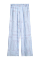 Monogram cotton-blend pj bottoms sky — packshot