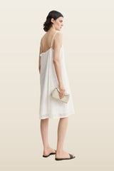 Monogram cotton voile dress — model back