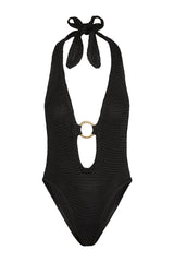Montego Bodysuit - Black Treble Knit — packshot