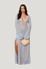 Montego Dress - Sky Lace Crochet — model front