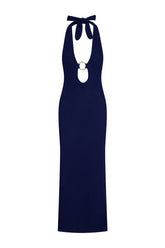 Montego Halter Dress - Midnight Lace Crochet — packshot