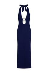 Montego Halter Dress - Midnight Lace Crochet — packshot